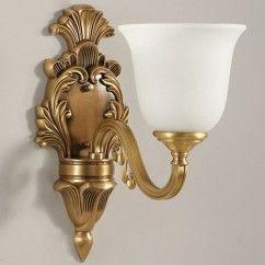 Chinese Copper Living Room Wall Lights Frosted Glass Study Room Wall Lamp Wooden Bedroom Bedsides Stair Case Corridor Wall Lamps