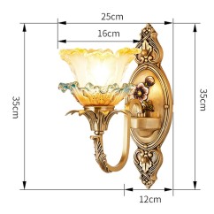 Copper Glass Living Room Wall Lights Study Room Wall Lamp Bedroom Bedsides Stair Case Corridor Wall lamp