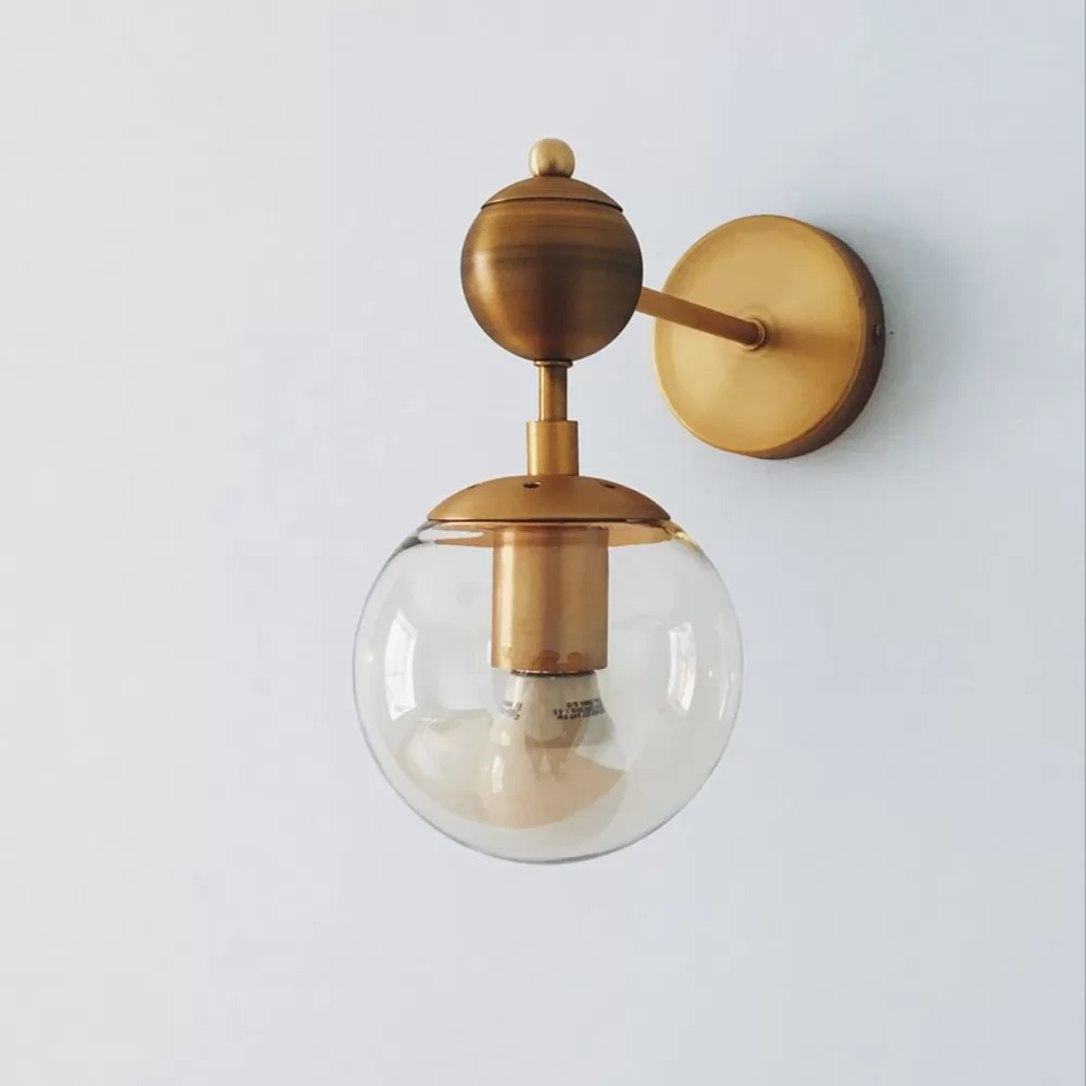 Copper wall lamp turn off